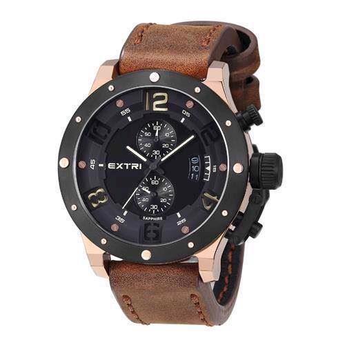 Image of mat IP rosaforgyldt rustfri stål Extreme Miyota OS11 quartz med chronograph Herre ur fra EXTRI